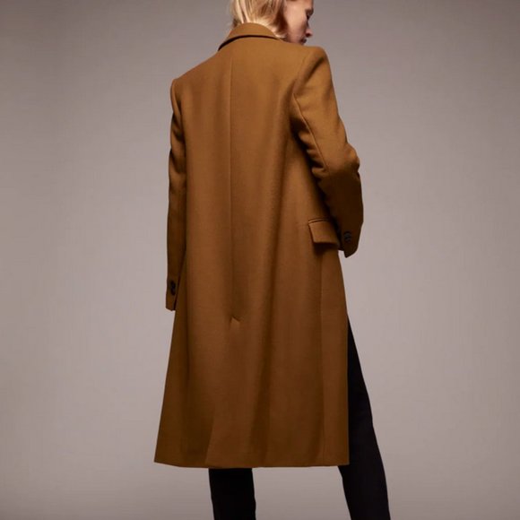 Zara Double-Breasted Tan Coat - Picture 5 of 10